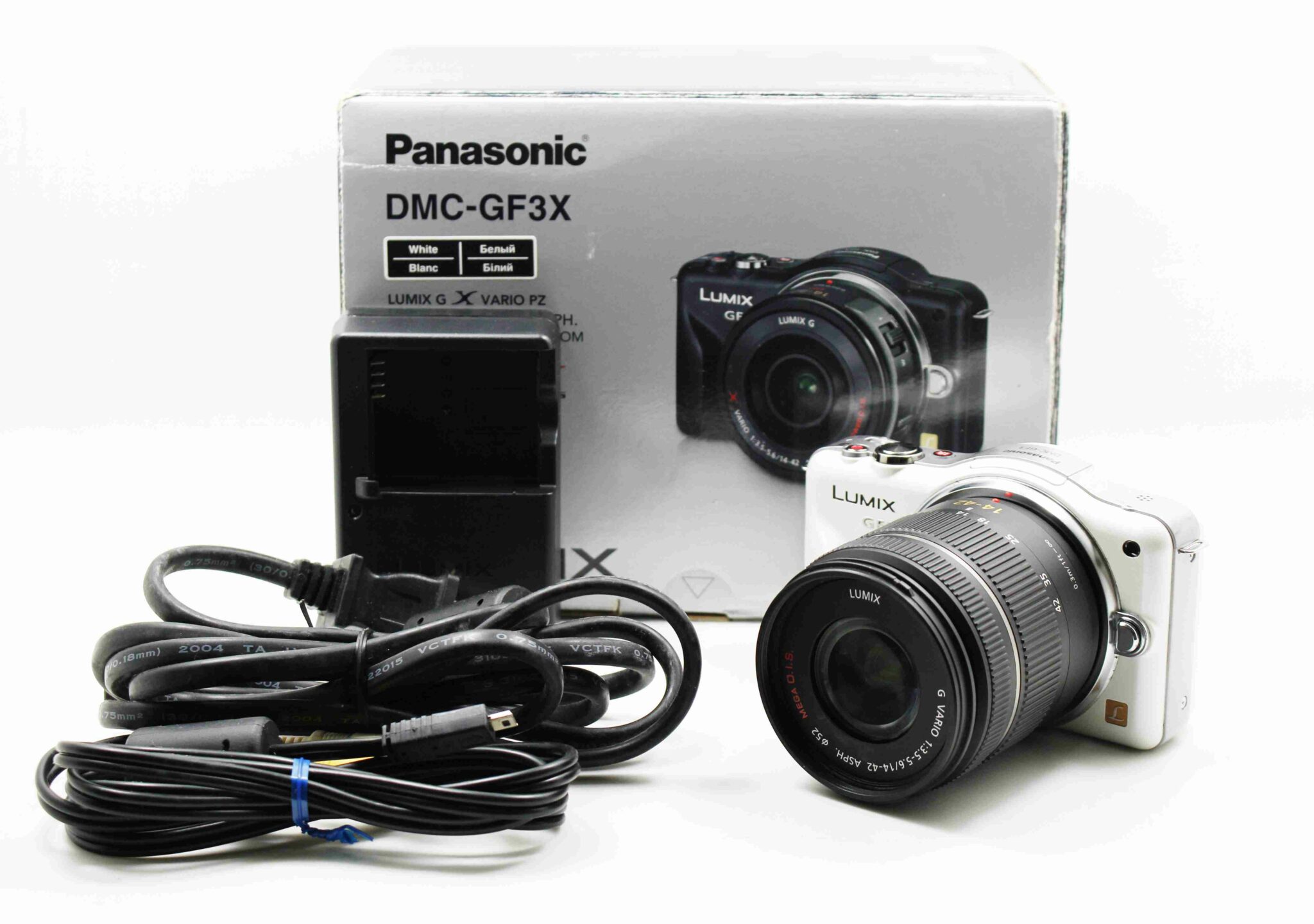 |台中 二手單眼相機,鏡頭 收購回收|PANASONIC GF3 + 14-42MM 單機身 白 二手 單眼相機+鏡頭 GF3 # 05689