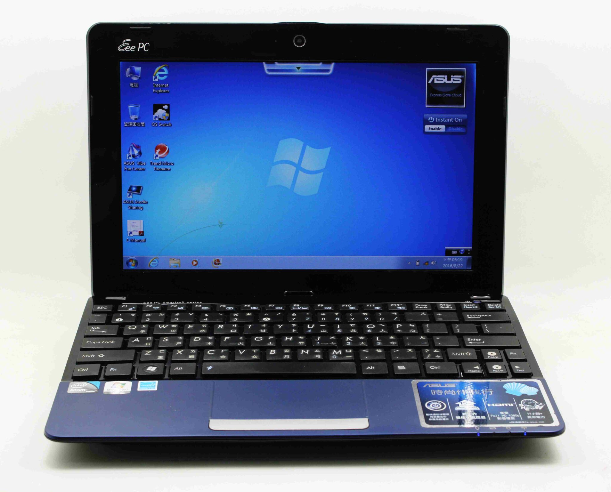 |高雄收購二手筆電|ASUS EeePC 1015CX N2600 1G 250G 10吋 原廠win7 二手筆電 #05193