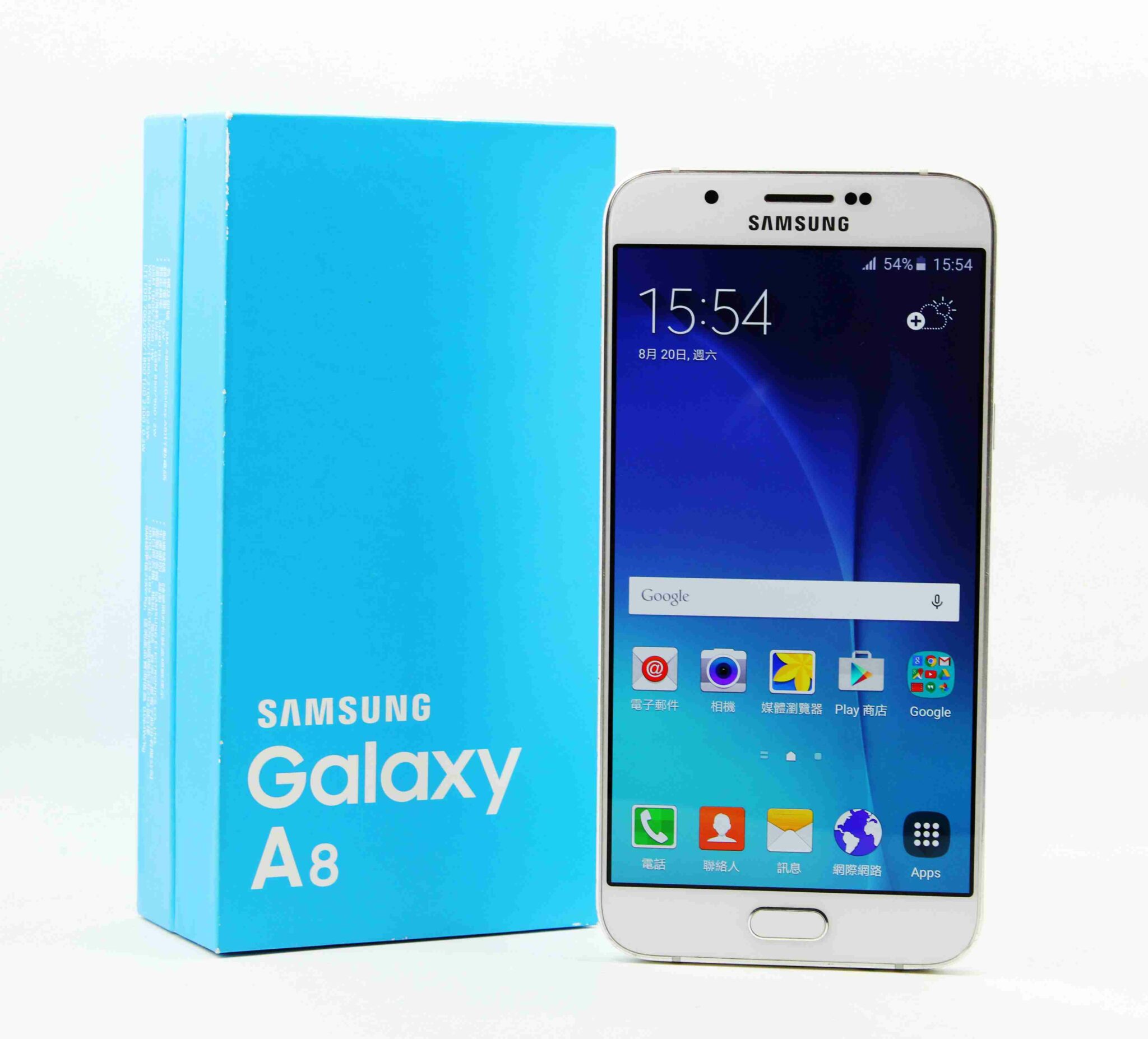 |台中收購二手SAMSUNG手機|SAMSUNG a8 32g 白 a800YZ CALAXY A8 三星 二手手機 #06074