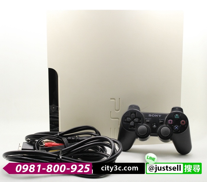 |台中收購二手電玩主機|SONY PlayStation PS3 CECH-2507B 320G 白 二手 電玩 #06453