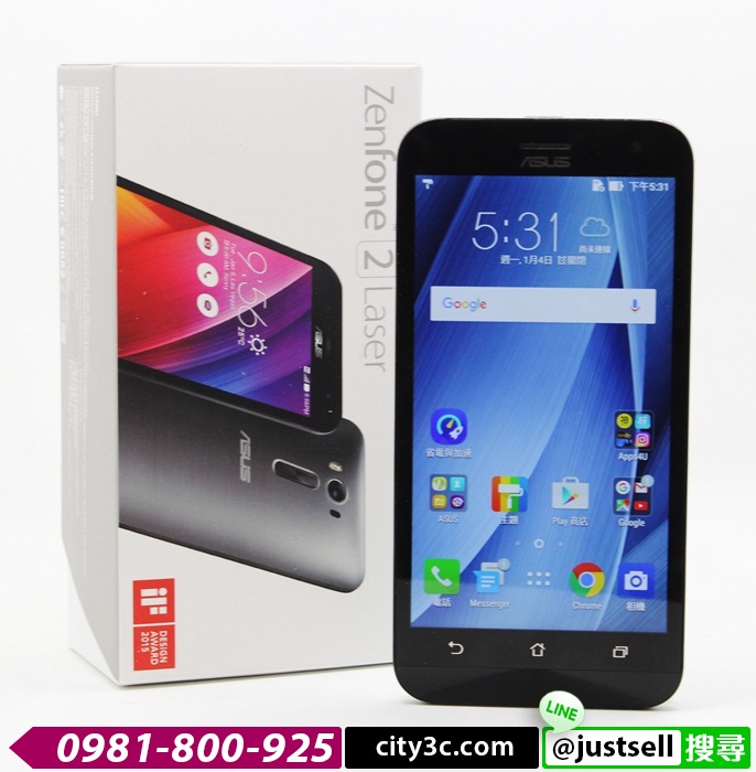|高雄收購二手手機|ASUS Zenfone 2 Laser ZE500KL 2G 16GB 黑 #07163