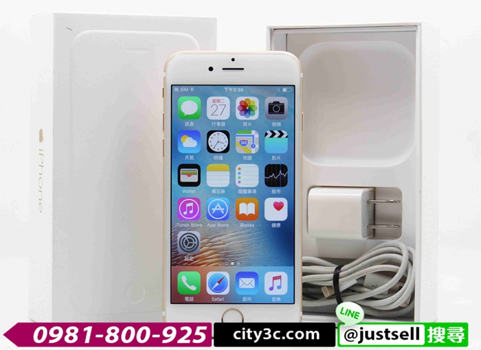 |台中二手機行|Apple iPhone 6 金 64G 二手 4.7吋 蘋果手機 #06729