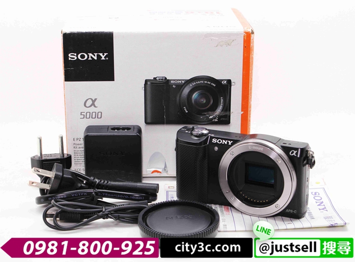 |高雄收購相機|SONY A5000 ILCE-5000L 單機身 公司貨 黑 保固內 #06863