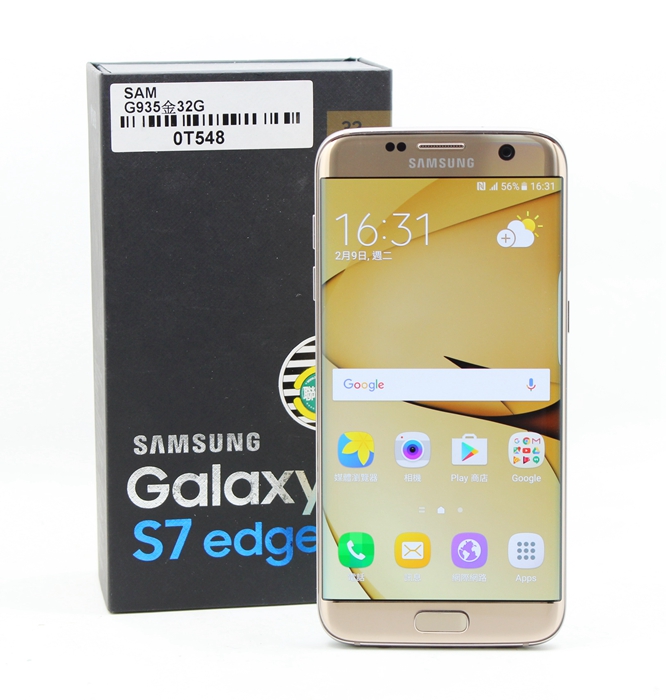 |高雄收購二手手機|SAMSUNG S7 EDGE SM-G935FD 32G 金 二 手機 #06933