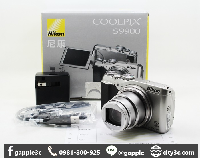 |高雄收購二手相機|NIKON COOLPIX S9900 銀 二手 類單眼 公司貨 #07568