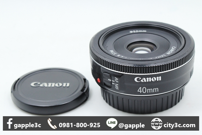 |台中回收相機鏡頭|CANON EF 40MM F2.8 STM 餅乾鏡 黑色 定焦鏡 二手鏡頭 #08306
