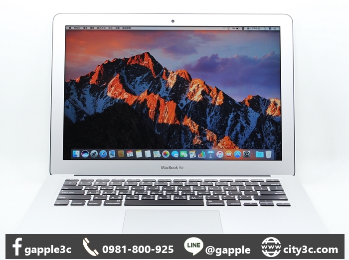 |高雄收購二手筆電|APPLE MACBOOK AIR I5 1.6GHZ 8GB SSD 128GB HD6000#08301