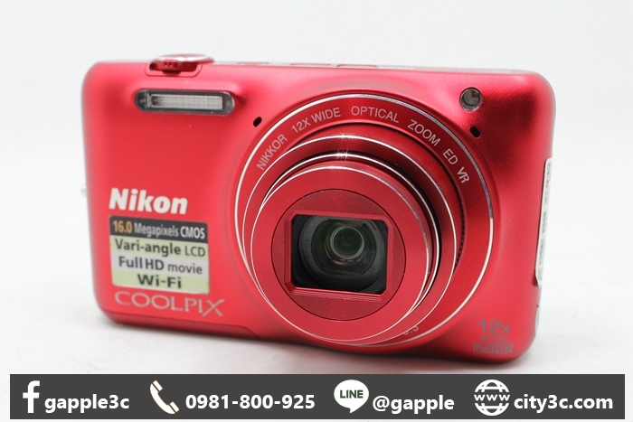 |高雄高價回收相機|Nikon CoolPix S6600 wifi 公司貨 1600萬像素 紅色 #08104