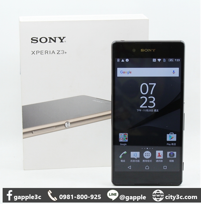 |高雄收購中古手機|SONY XPERIA Z3+ E6553 黑 32GB 5.2吋 二手手機#08437