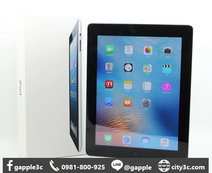 |高雄收購二手平板|APPLE IPAD4 64G WIFI 10吋 黑 二手平板 # 06962