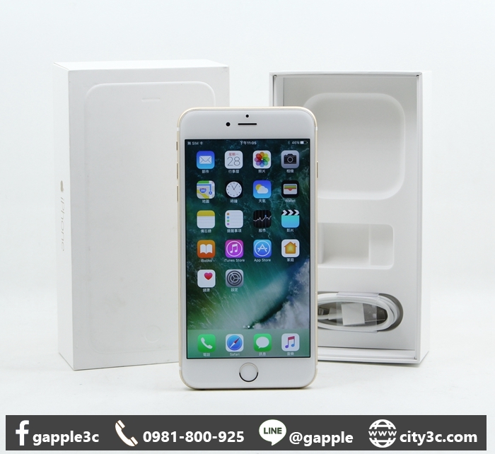 |高雄收購二手手機|APPLE IPHONE6 PLUS 64GB 64G 金 5.5吋 二手 iphone # 07477