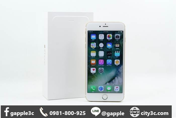 |高雄收二手手機|Apple iPhone 6 plus 16G 16GB 金 5.5吋 二手 蘋果手機 # 08879