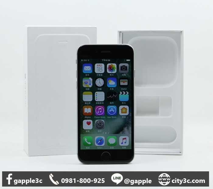 |高雄收購二手手機|APPLE IPHONE6 16GB 16GB 黑 4.7吋 二手IPHONE# 08950