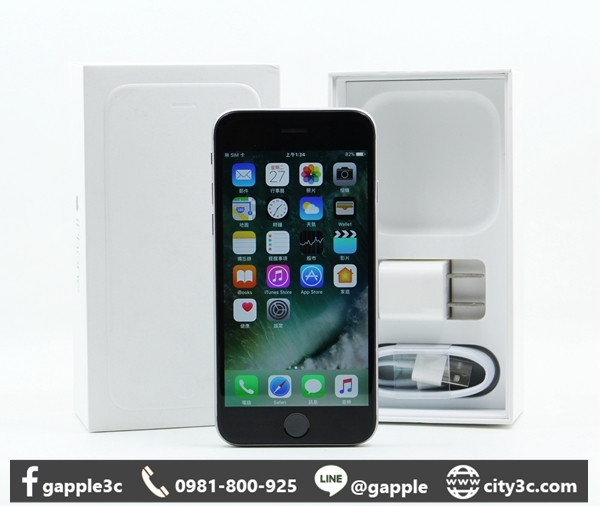 |高雄手機換現金|Apple iPhone 6 128G 128GB 灰 二手 蘋果手機 # 09135