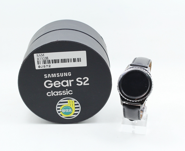 |高雄收購二手智慧手錶|SAMSUNG Gear S2 classic R732 1.2吋/防水防塵 黑 保內 #09369