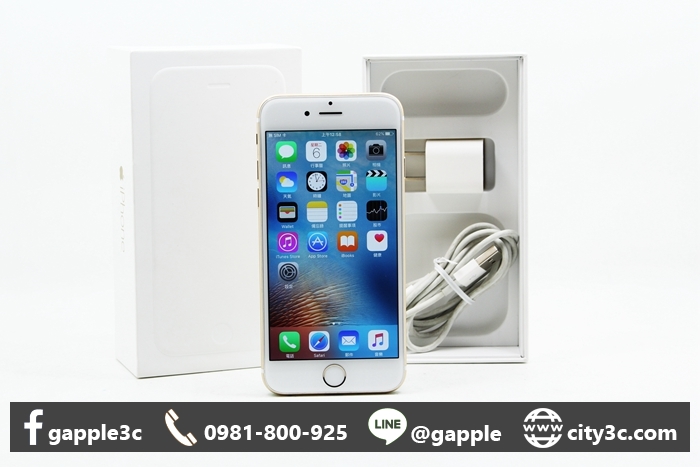 |高雄收購二手手機|APPLE IPHONE6 16G 16GB 4.7吋 金 二手手機 # 08690