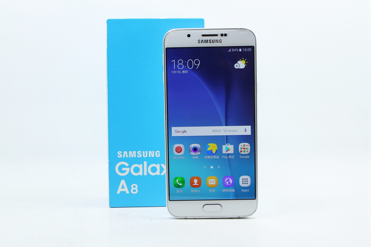 |高雄收購二手手機|SAMSUNG A8 32G a800YZ CALAXY 5.7吋 白 三星 二手手機 #10131