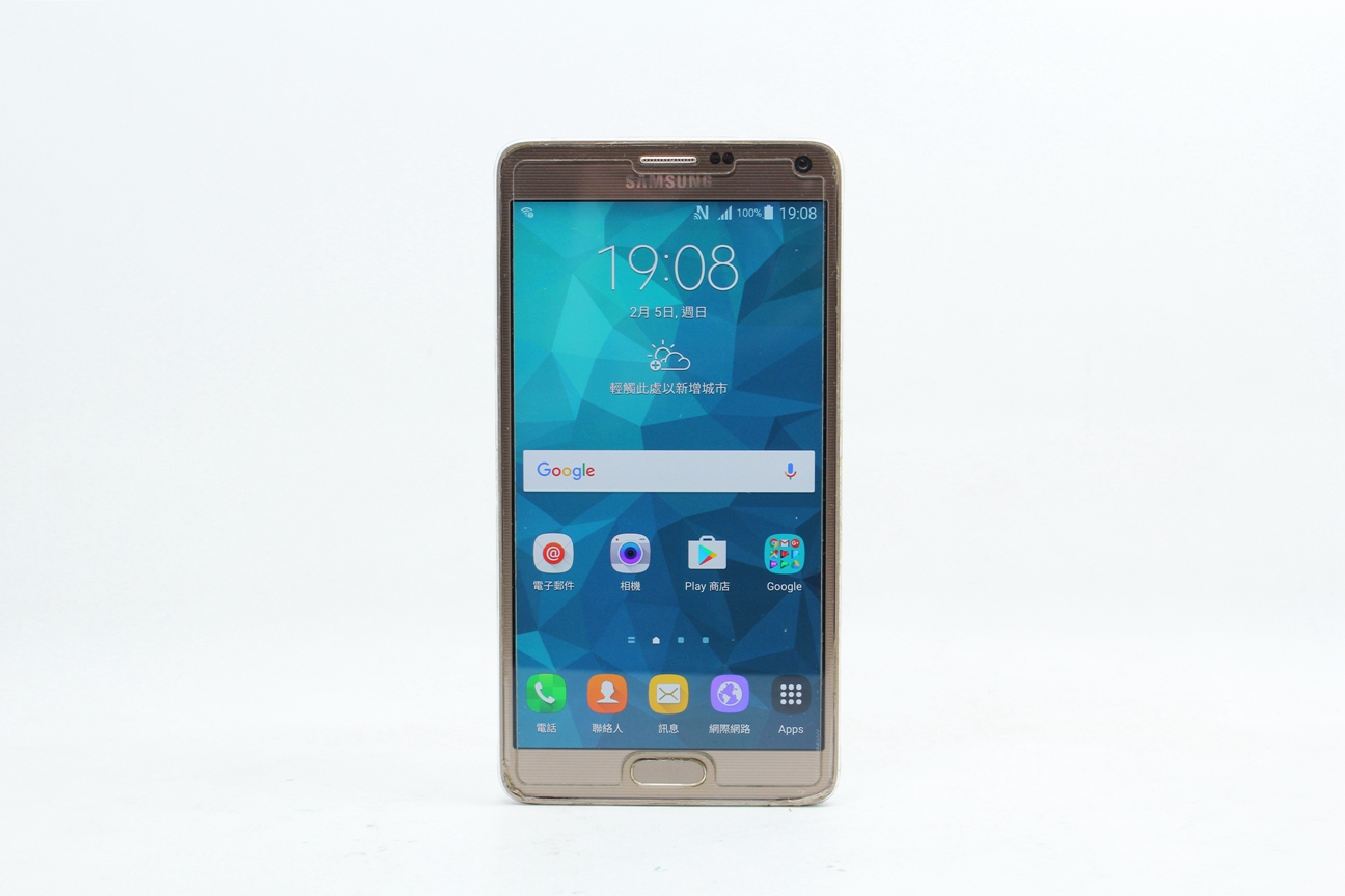 |高雄收購二手手機|SAMSUNG Galaxy Note4 N910U 32G 32GB 金 5.5吋 二手手機 #09985